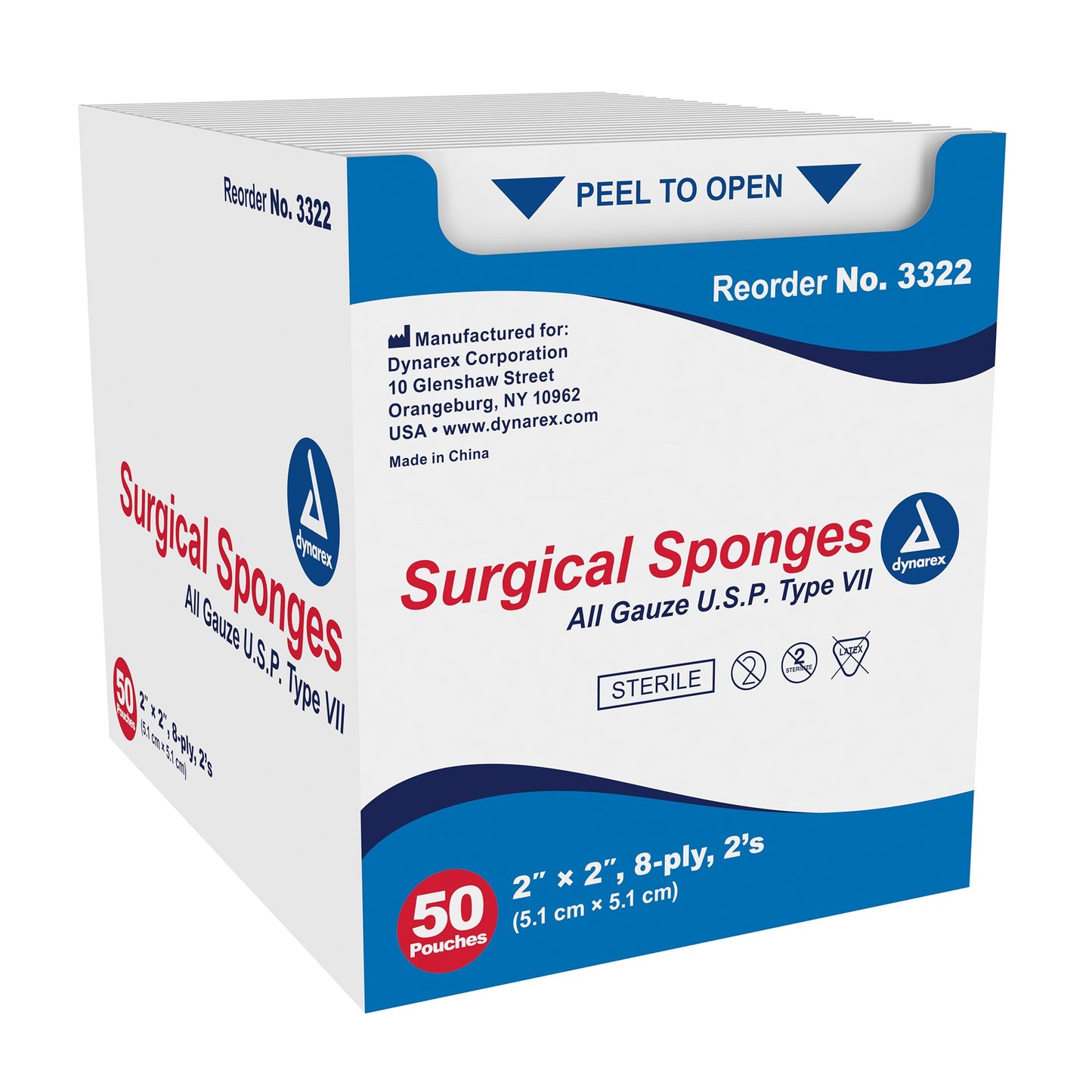 Dynarex® Gauze Sponge, 2 x 2 Inch