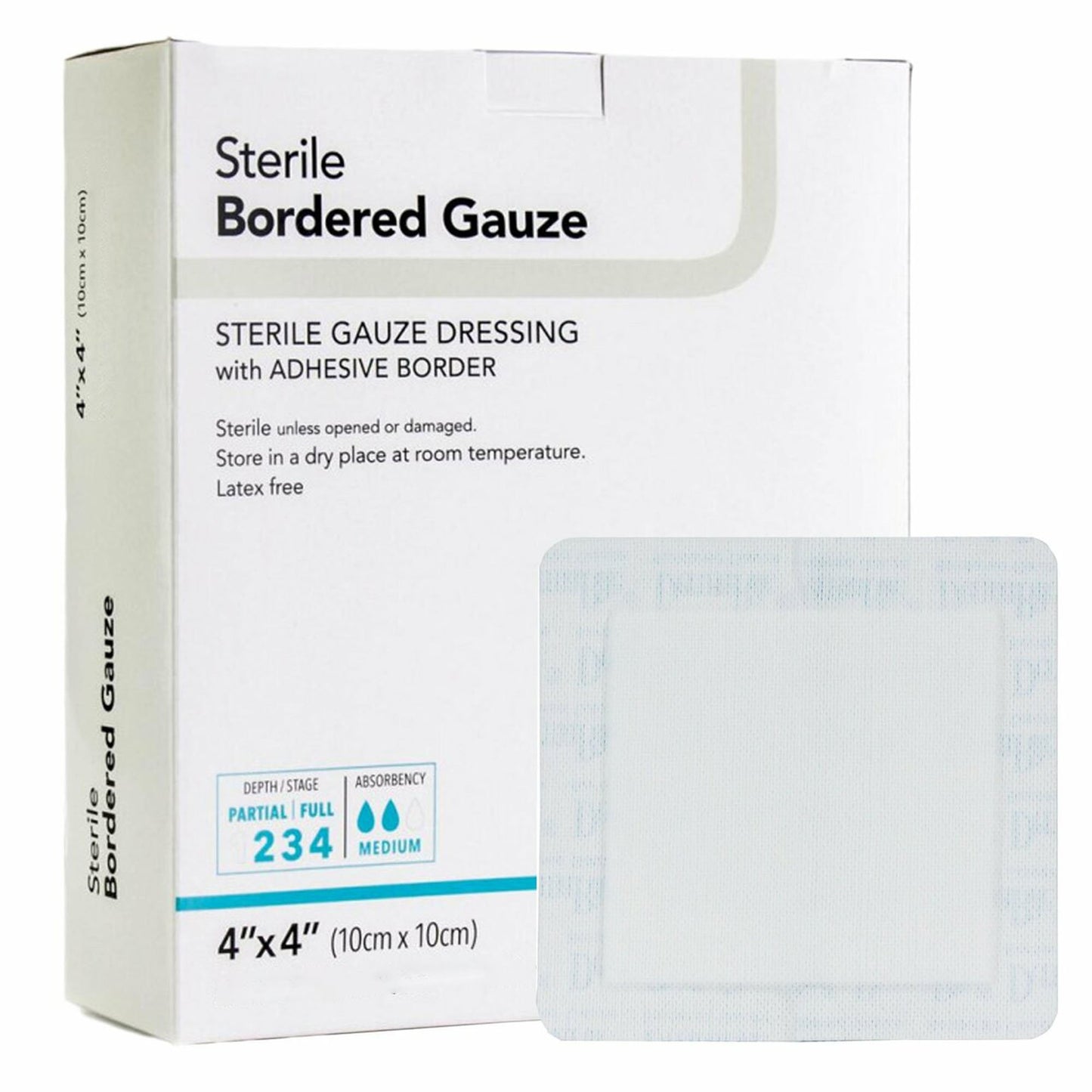DermaRite® Adhesive Dressing, 4 x 4 Inch