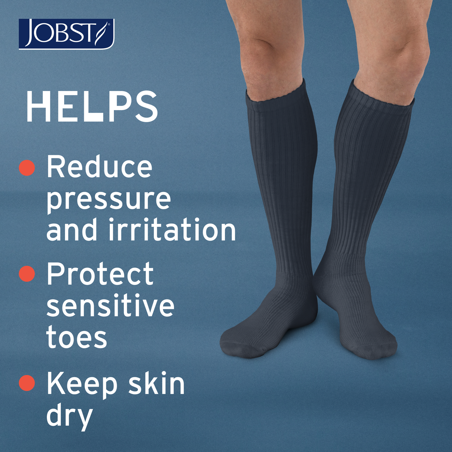 JOBST® SensiFoot™ Diabetic Knee High 8-15 mmHg Compression Socks Closed Toe