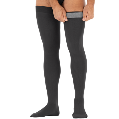 JOBST® forMen Thigh High 15-20 mmHg w/ Micro Dotted Band Compression Socks Closed Toe