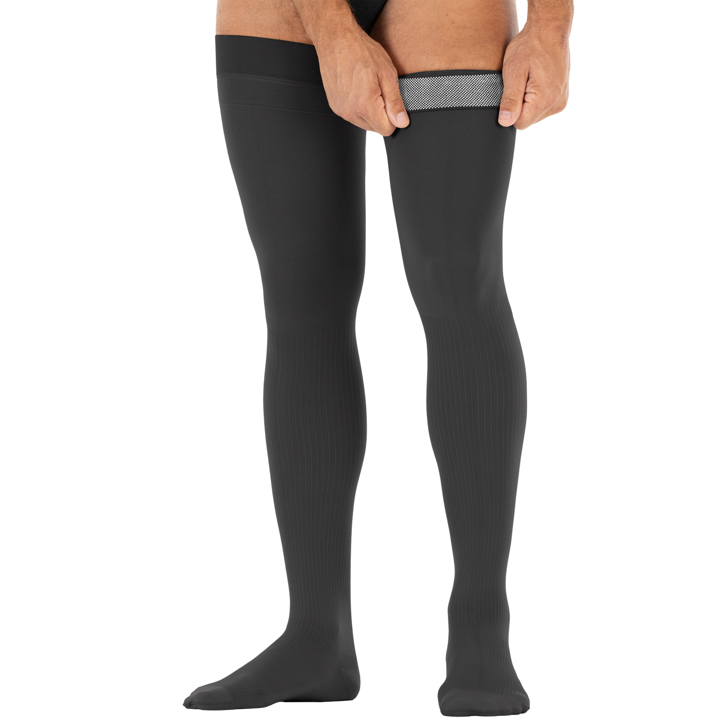 JOBST® forMen Thigh High 20-30 mmHg w/ Micro Dotted Band Compression Socks Closed Toe