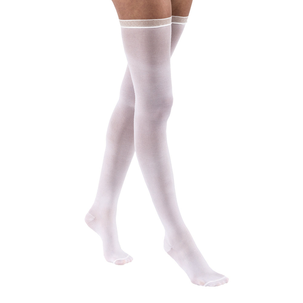 JOBST® Anti-Embolism Thigh High 18 mmHg Compression Stockings Closed Toe White