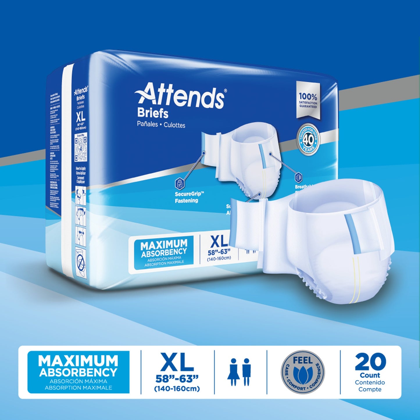 Attends® Heavy Absorbency Briefs, Extra Large