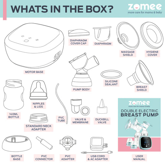 Zomee Z1 Double Electric Breast Pump Kit