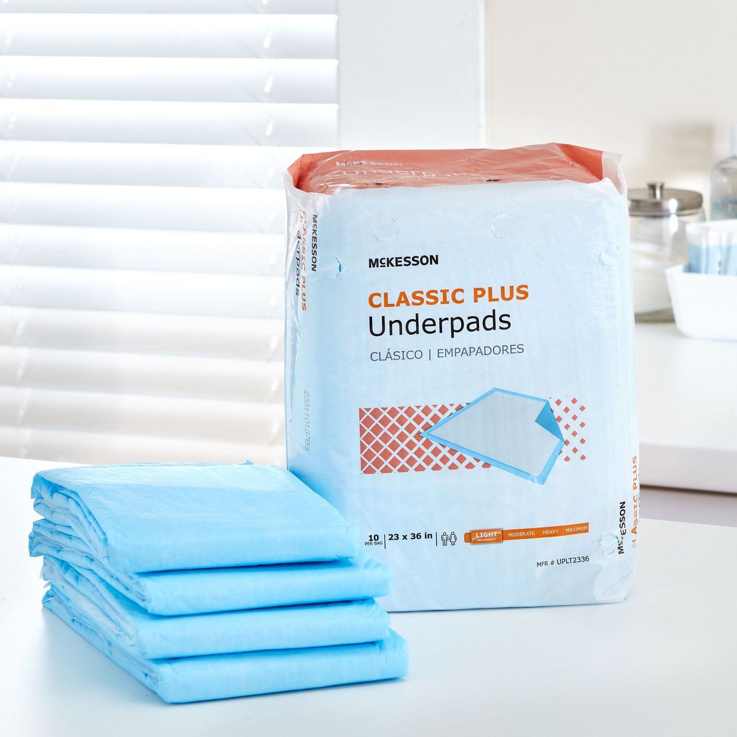 McKesson Classic Plus Light Absorbency Underpads