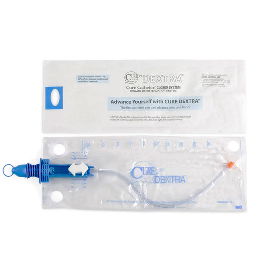 Dextra® Intermittent Closed System Catheter Cure, Straight Tip