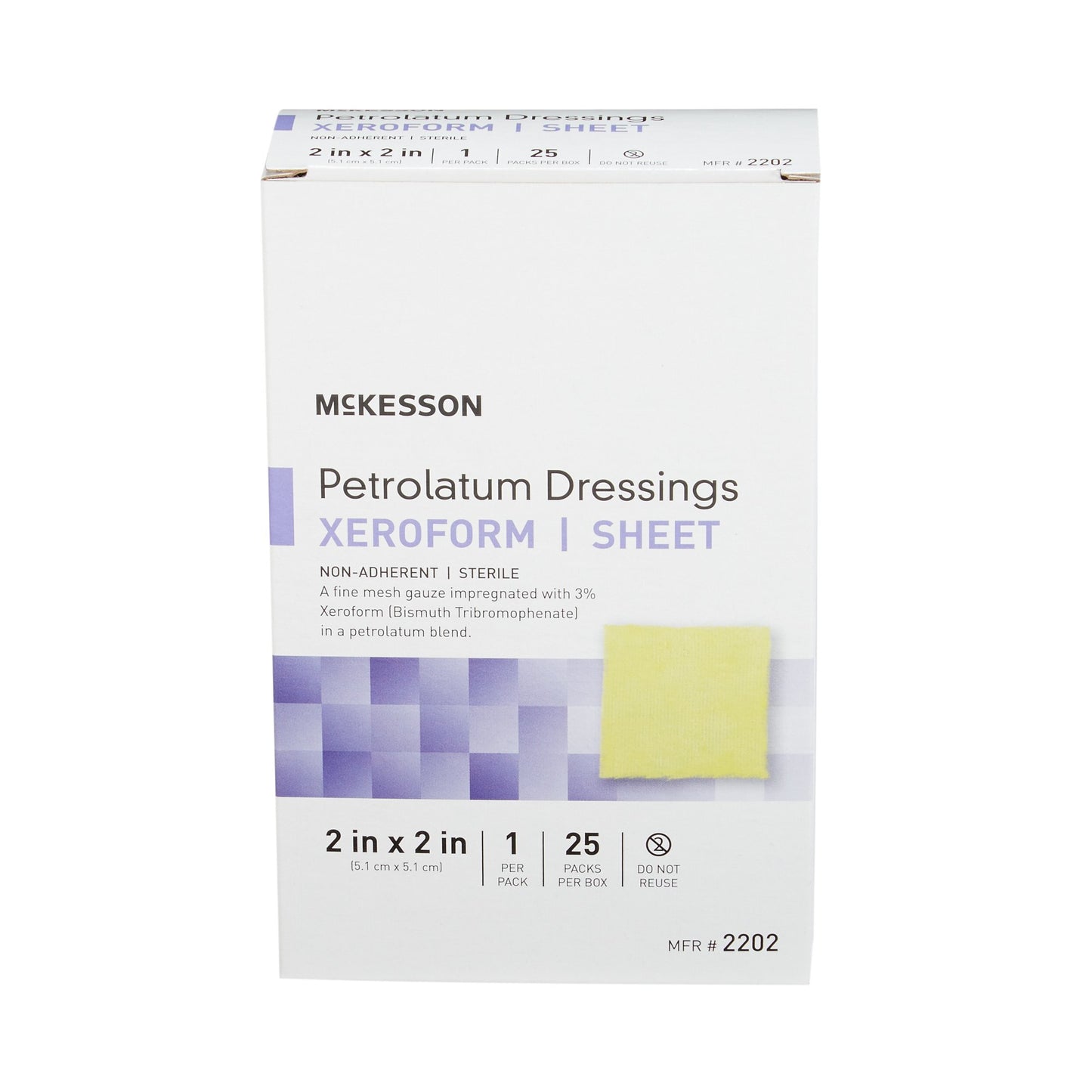 McKesson Xeroform Petrolatum Impregnated Dressings, 2 x 2 Inch