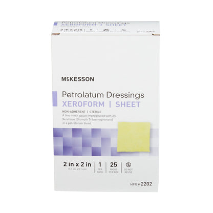 McKesson Xeroform Petrolatum Impregnated Dressings, 2 x 2 Inch