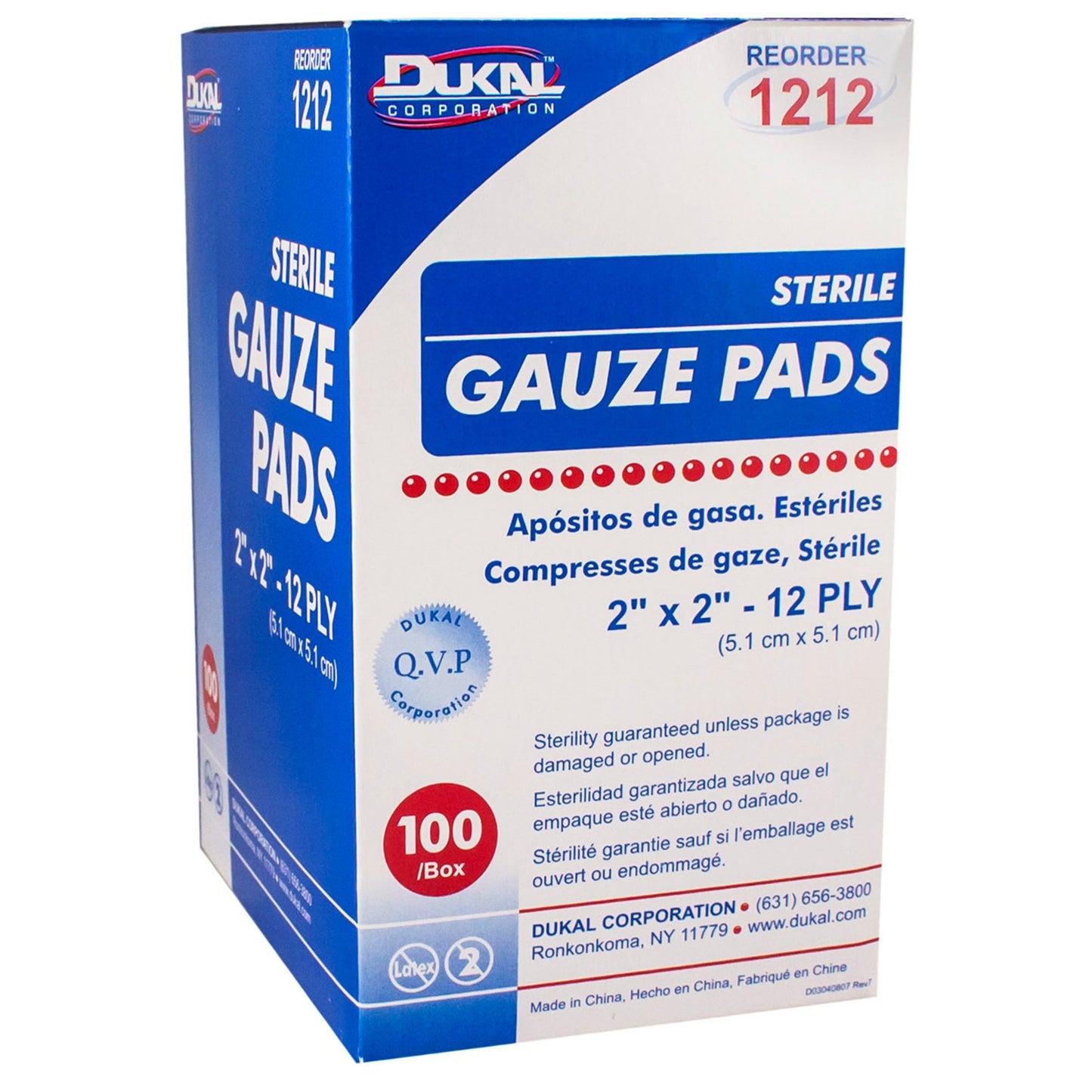 Dukal™ Gauze Sponge, 2 x 2 Inch