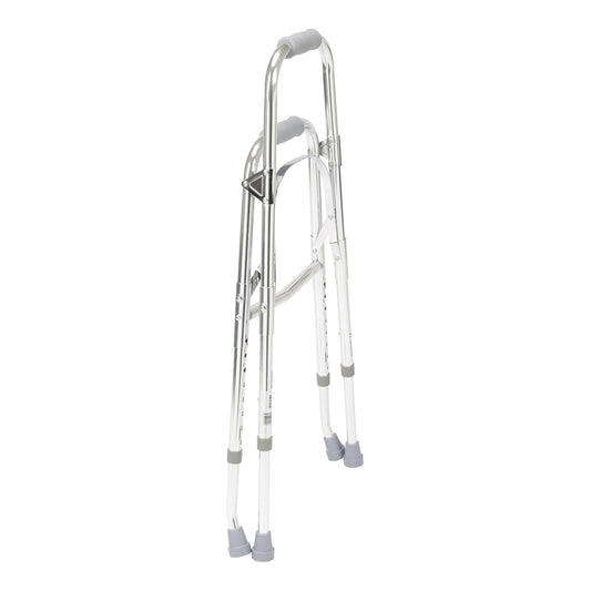 Drive™ Hemi Aluminum Side Step Folding Walker, 29.5 – 37 Inch Height