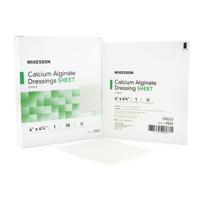 McKesson Calcium Alginate Dressing, 4 x 4-3/4 Inch