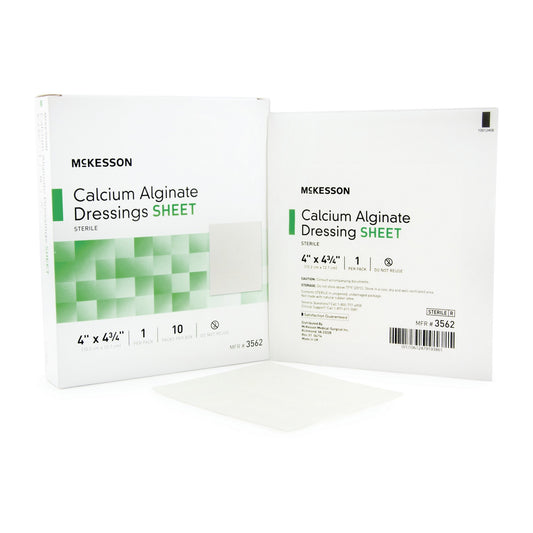 McKesson Calcium Alginate Dressing, 4 x 4-3/4 Inch