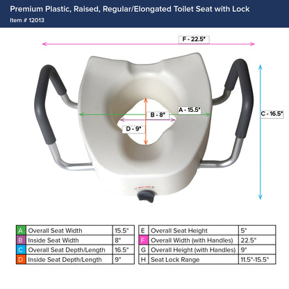 Drive™ Premium Elongated Toilet Seat with Lock