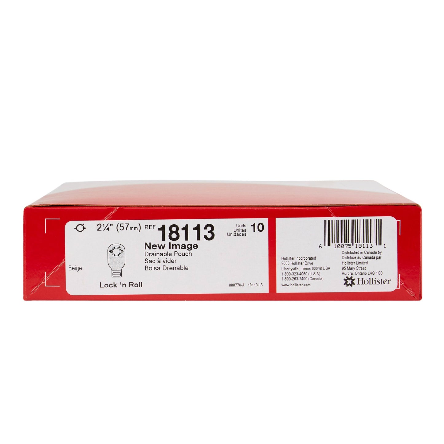New Image™ 18113 Beige Colostomy Pouch, Pre-cut to Fit 57 mm Stomas