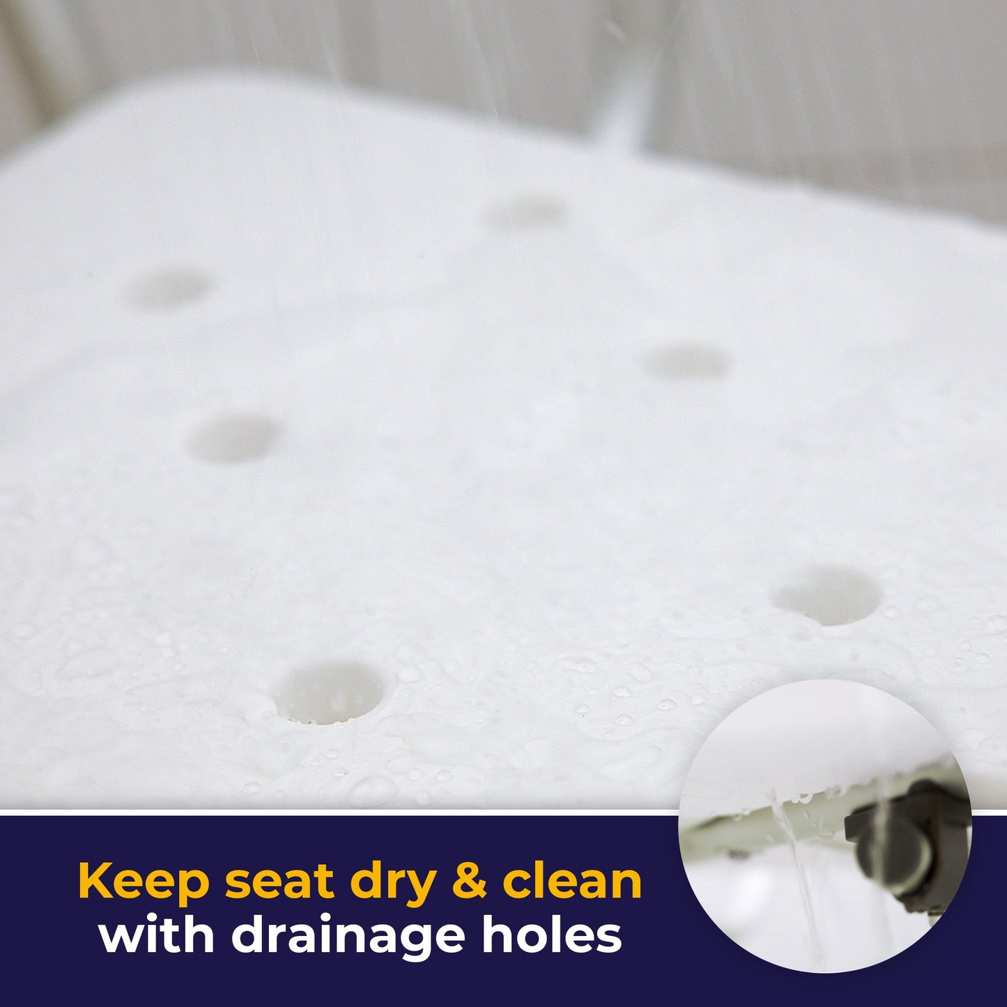 Drive™ Shower Chair with Back and Removable Padded Arms