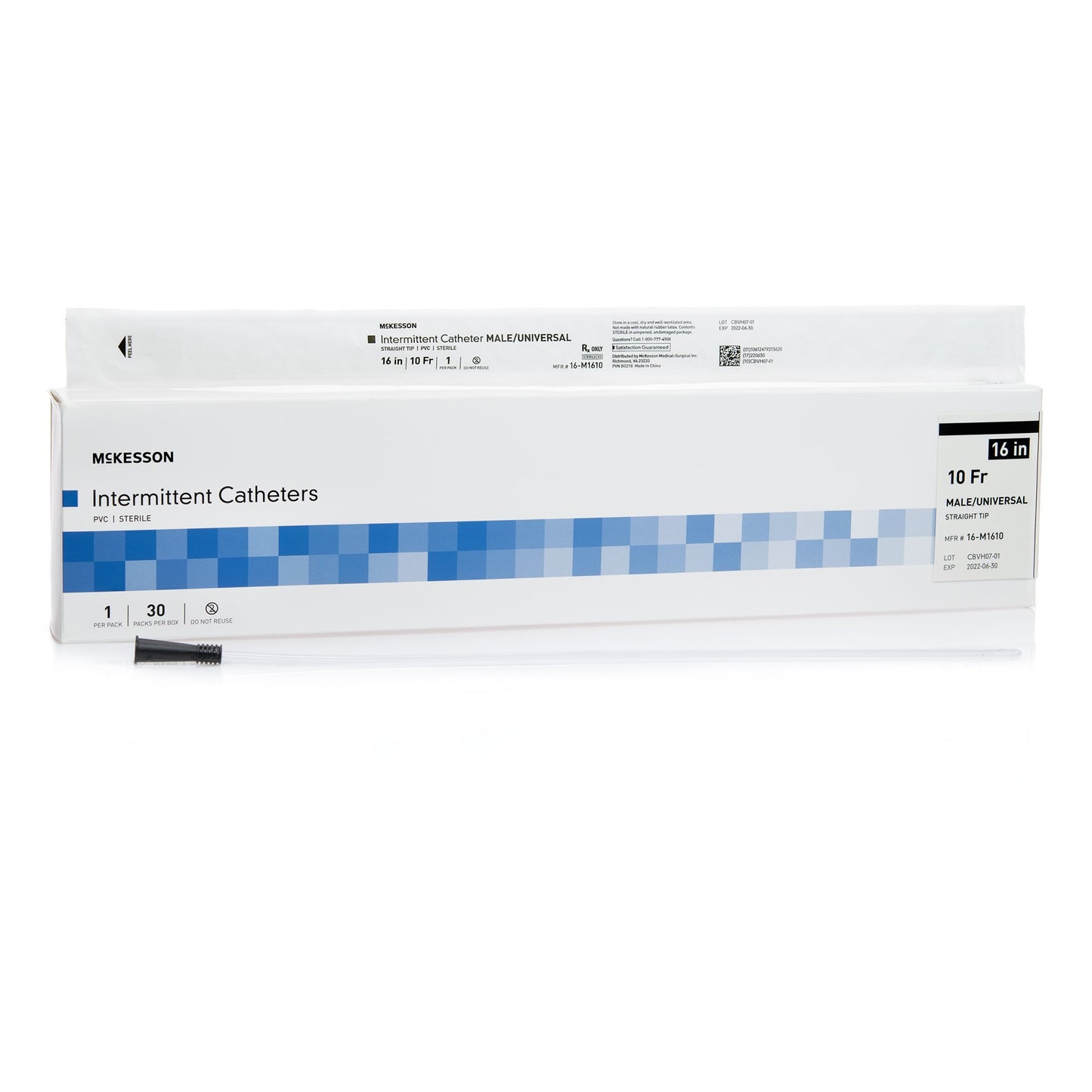 McKesson Male Urethral Catheter, Straight Tip