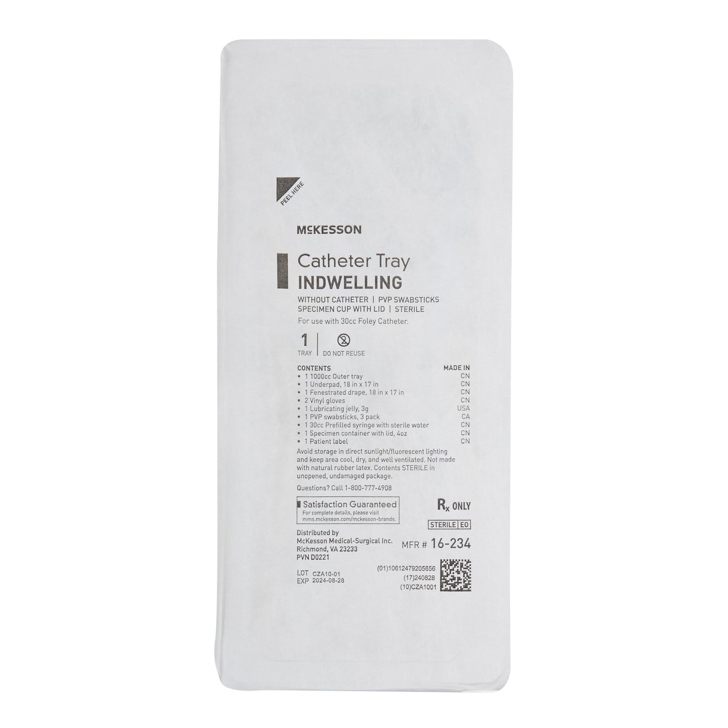 McKesson Indwelling Catheter Tray With Specimen Container