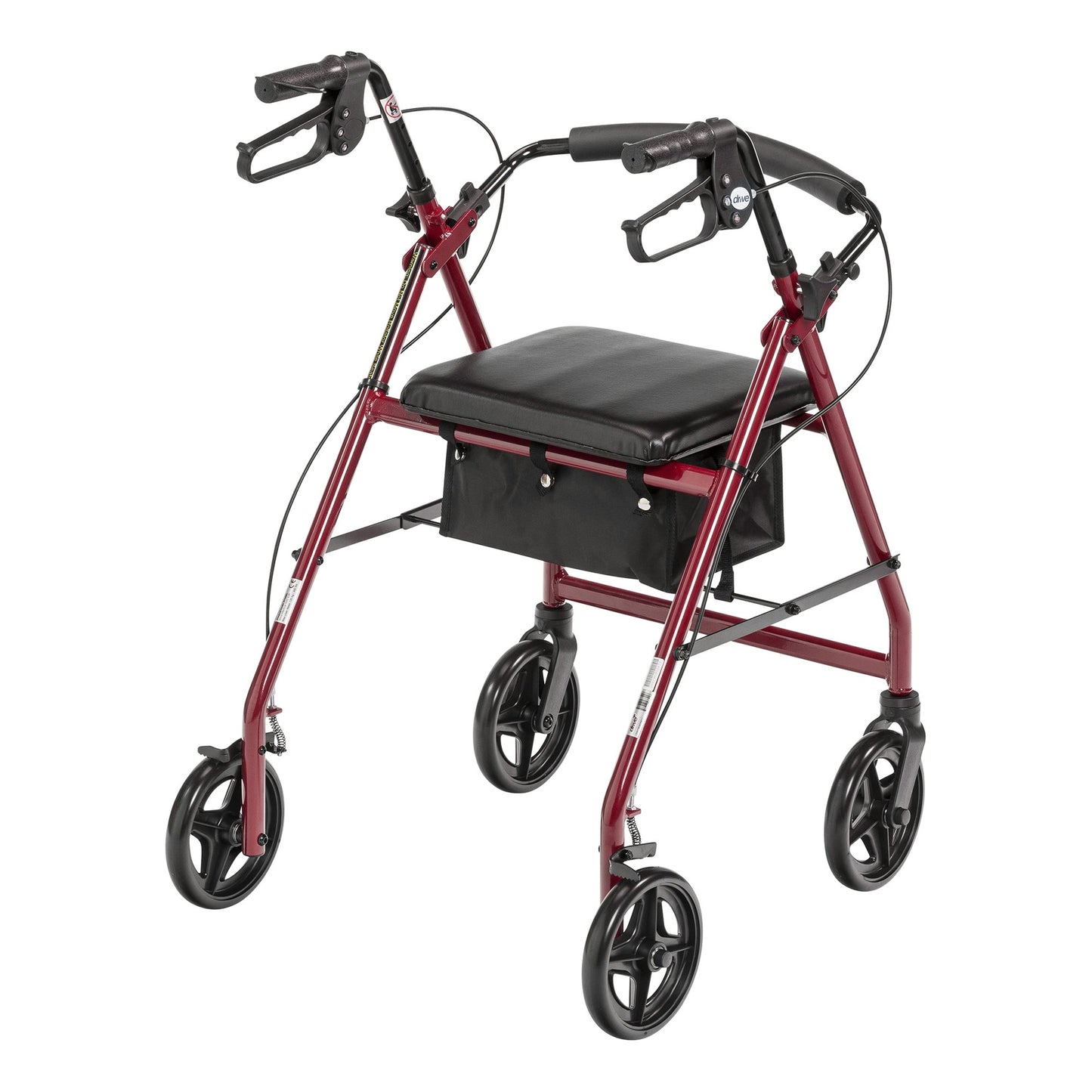 McKesson Four-Wheel Rollator, Red