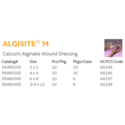 AlgiSite M Calcium Alginate Dressing, 6 x 8 Inch
