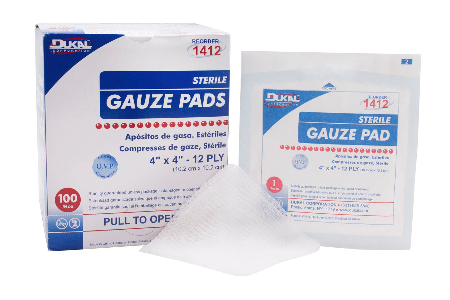 Dukal™ Sterile Gauze Sponge, 12-Ply