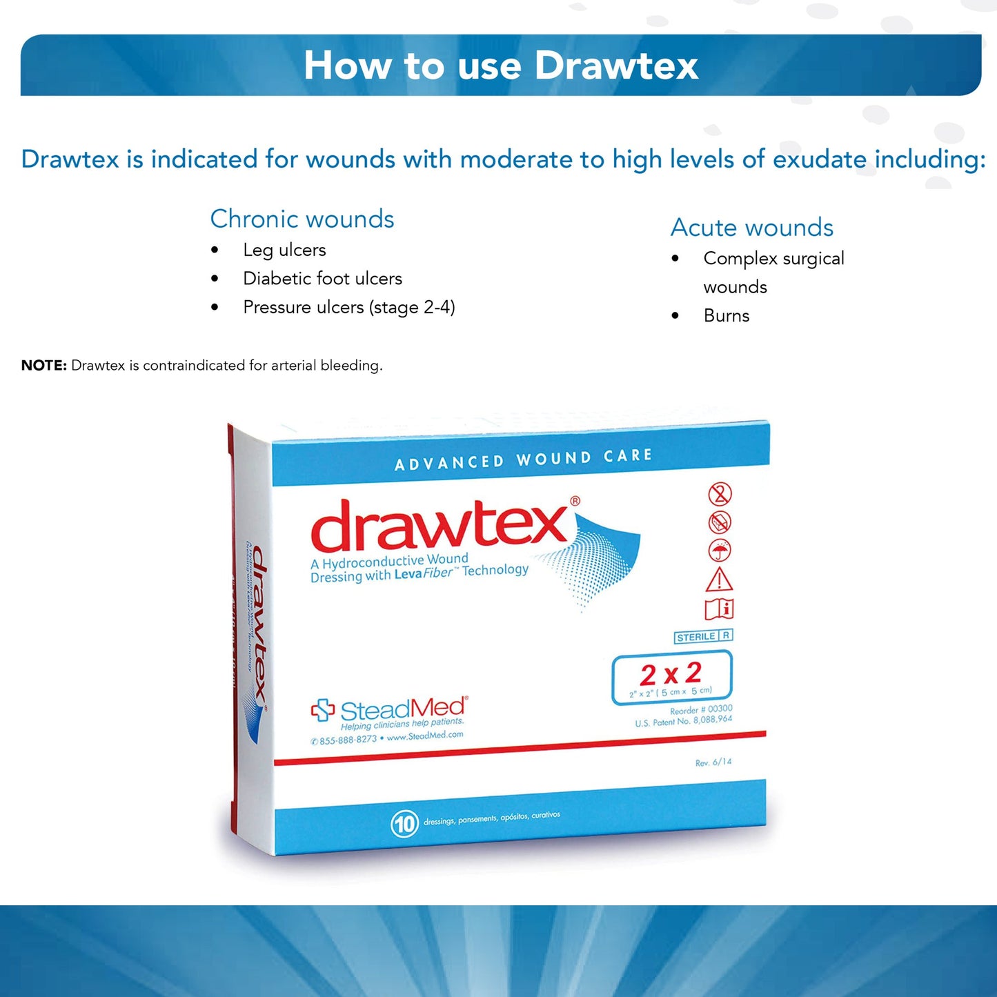 Drawtex® Nonadherent Dressing, White