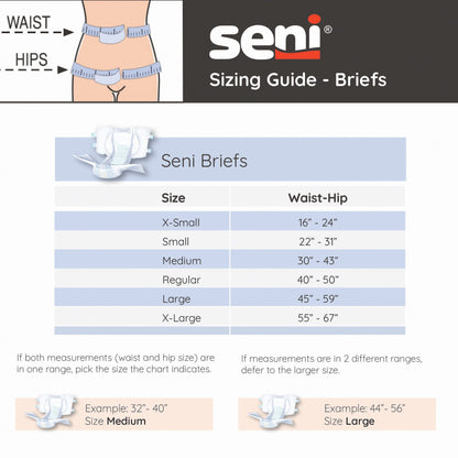 Seni® Classic Plus Moderate to Heavy Absorbency Incontinence Brief