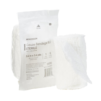 McKesson Fluff Bandage Roll, 4.5 Inch x 4.1 Yard, Cotton