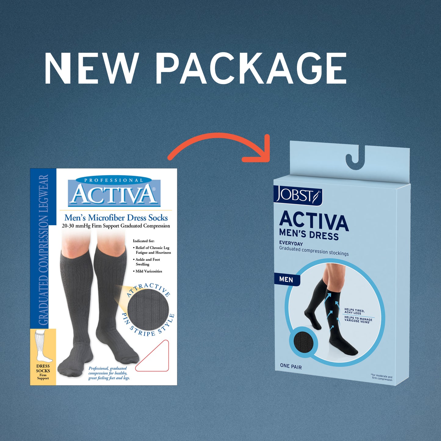 JOBST® ACTIVA Men's Dress Knee High 8-15 mmHg Compression Socks Closed Toe