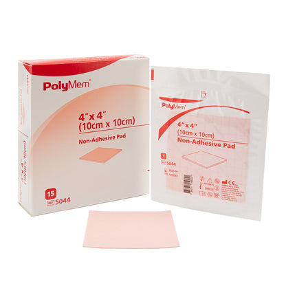 PolyMem® Foam Dressing Nonadhesive Without Border, 4 x 4 Inch