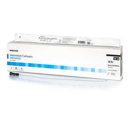 McKesson Uncoated PVC Urethral Catheter, Coudé Tip