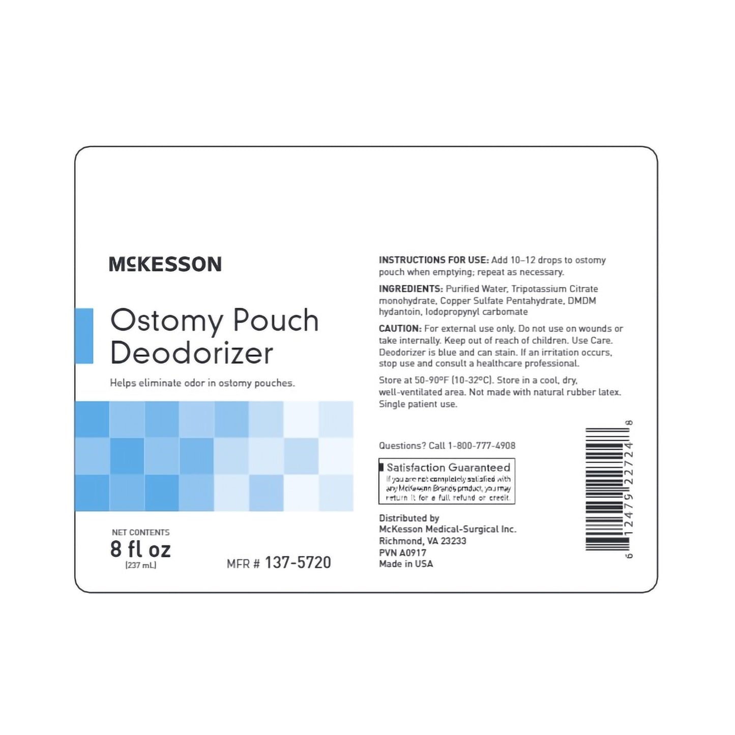 McKesson Ostomy Appliance Deodorant, 8-Ounce squeeze Bottle