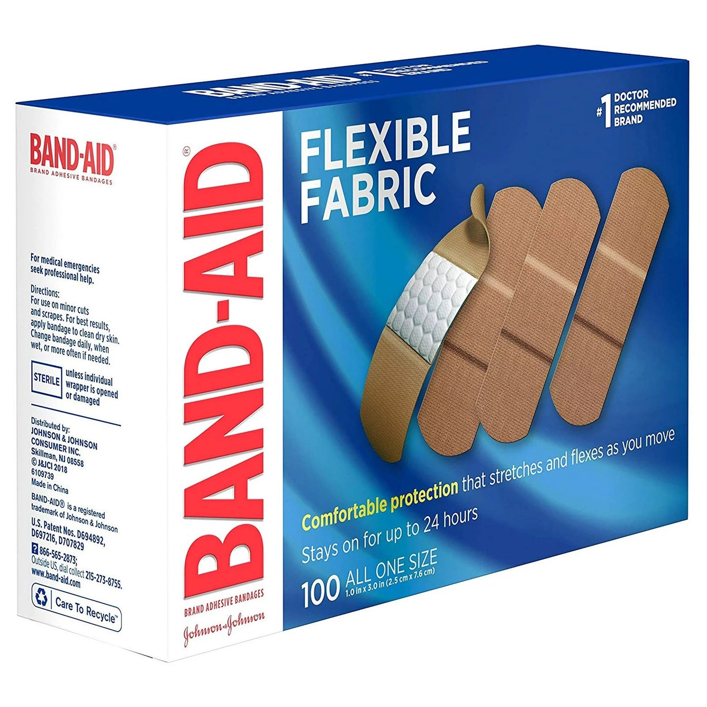 Kenvue - Band-Aid® Flexible Fabric Tan Adhesive Strip, 1 x 3 Inch