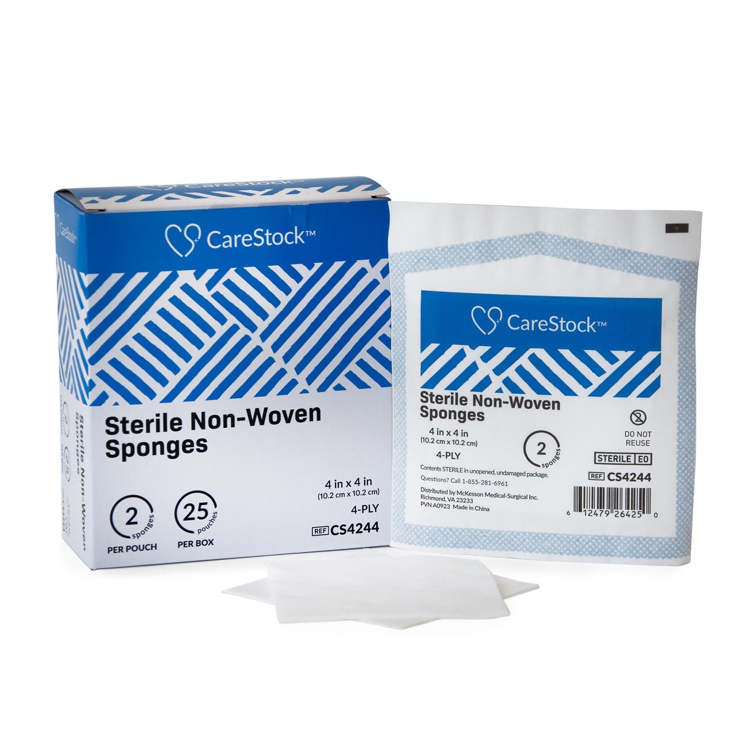 CareStock™ Sterile Nonwoven Sponge, 4 x 4 Inch
