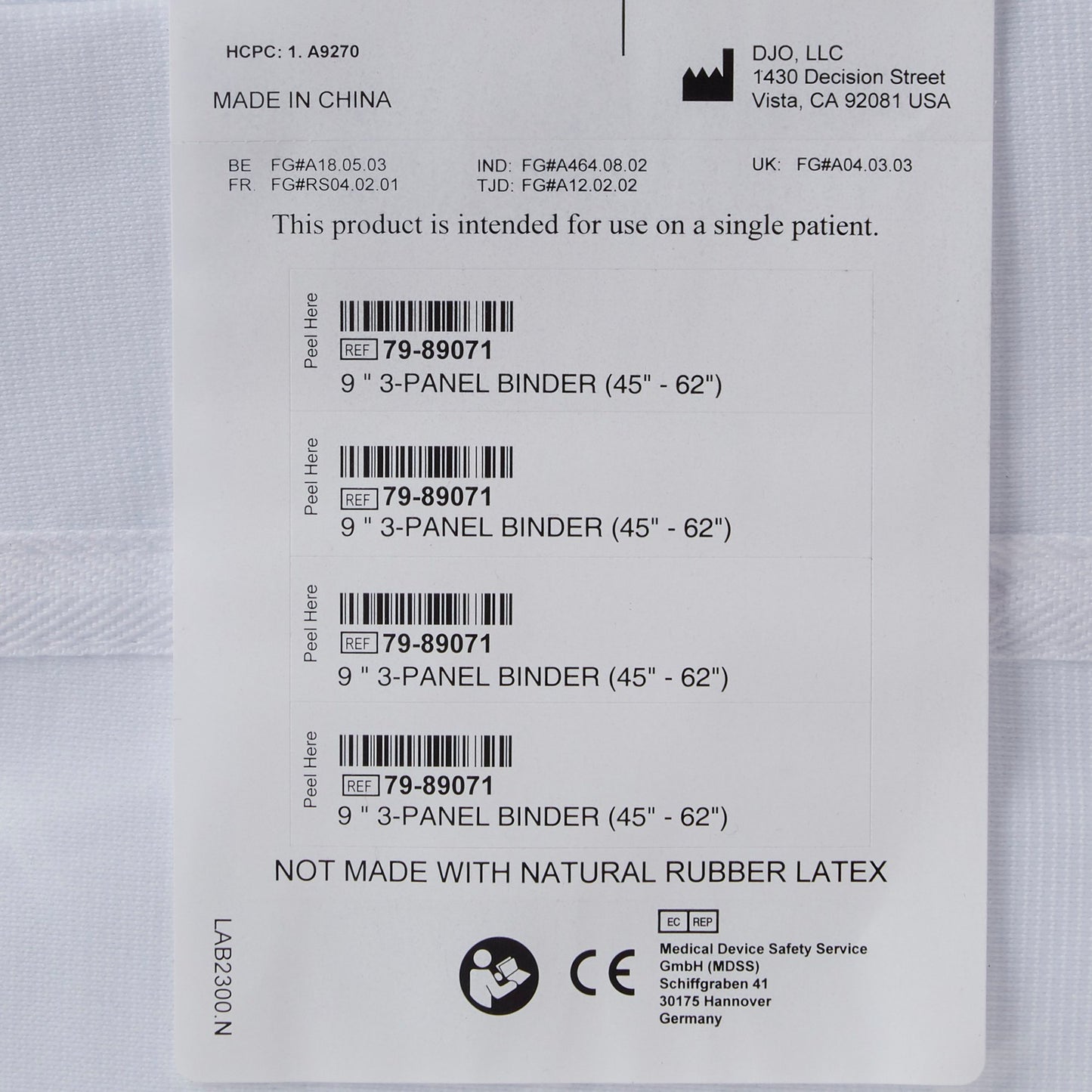ProCare® 3-Panel Abdominal Support, One Size Fits 45 – 62 Inch Waists