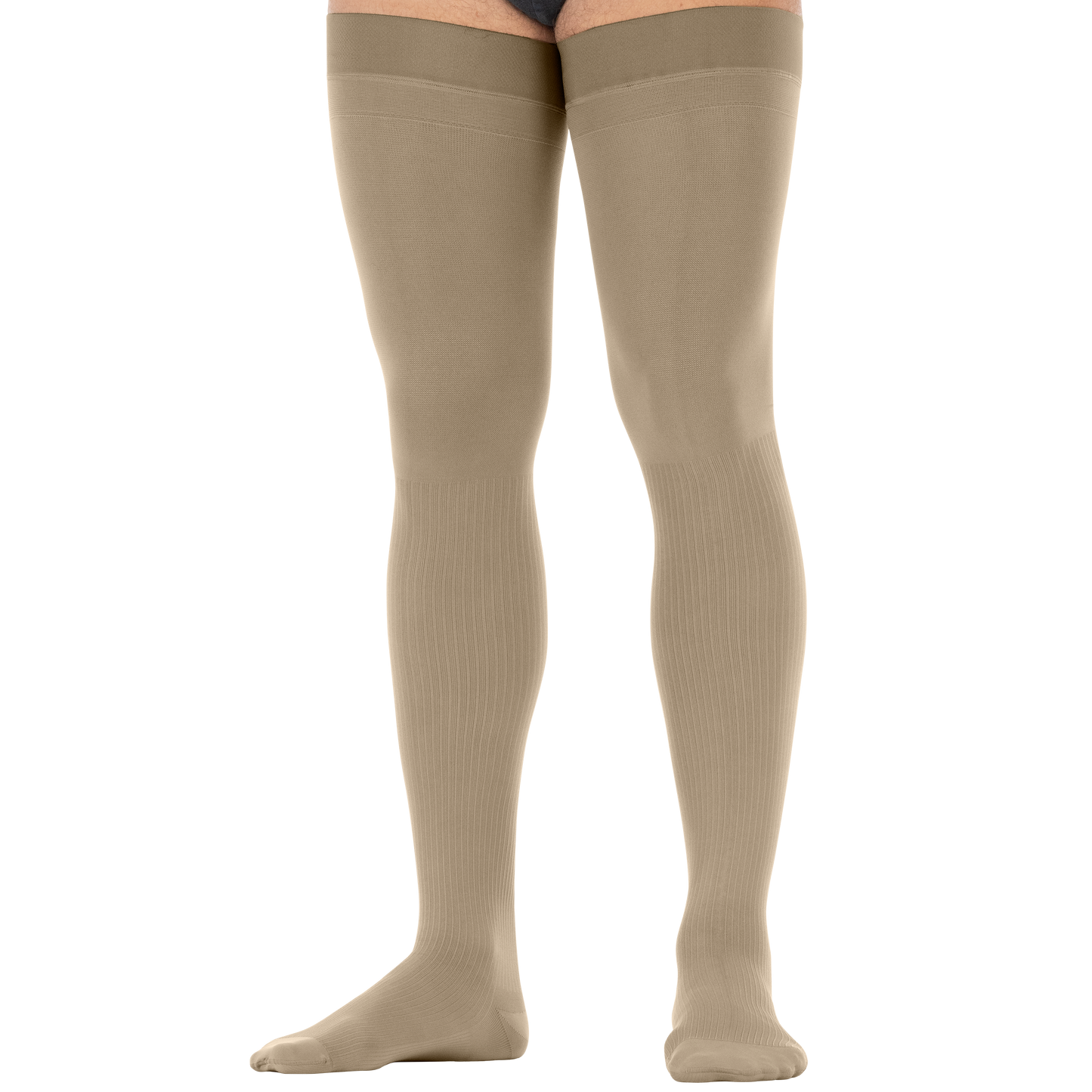 JOBST® forMen Thigh High 30-40 mmHg w/ Micro Dotted Band Compression Socks Closed Toe