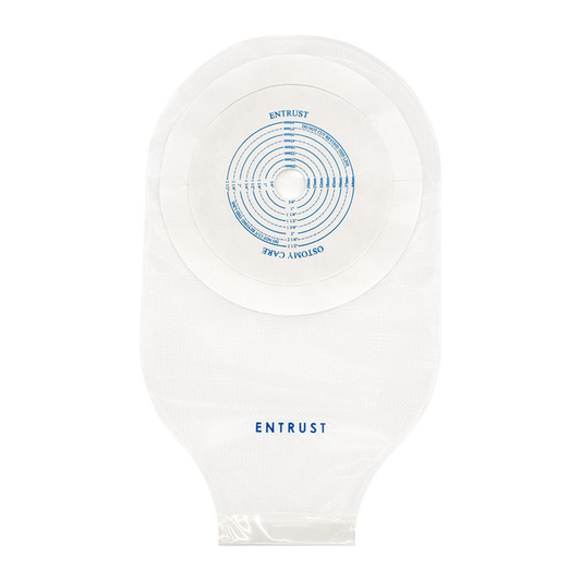 Entrust One-Piece Drainable Pouch With Velcro Closure Transparent Extended Wear With Dual Hydrocolloid Barrier 12 10 Count