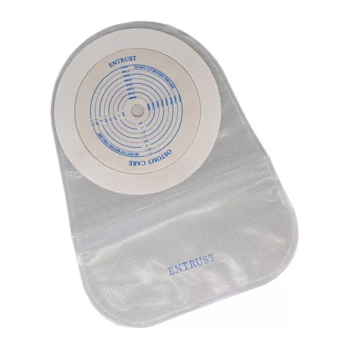 Entrust One-Piece Pouch Cut-to-Fit 3/4 to 2-1/2 Stoma Transparent Filter Standard 8" Closed End 30 Count