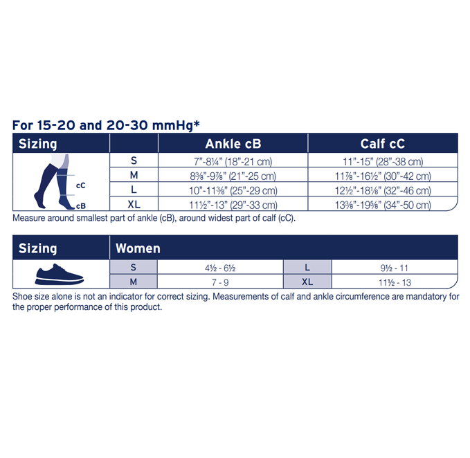 JOBST® ACTIVA soSoft Knee High 20-30 mmHg Compression Socks Closed Toe Ribbed Design