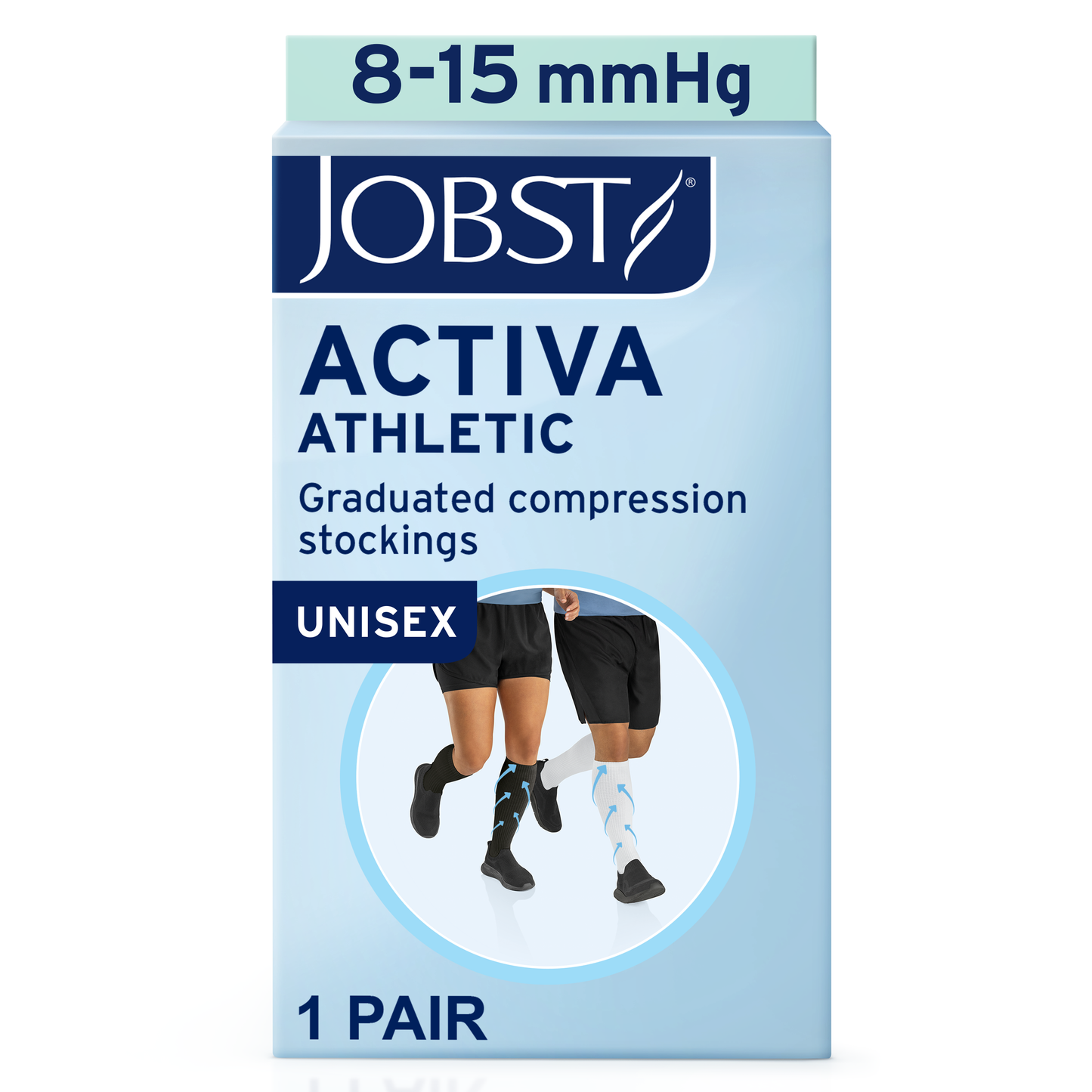 JOBST® ACTIVA Athletic Knee High 8-15 mmHg Compression Socks Closed Toe
