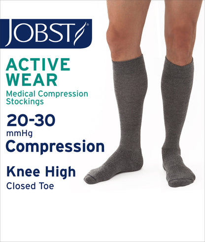 JOBST® ActiveWear Knee High 20-30 mmHg Compression Socks Closed Toe
