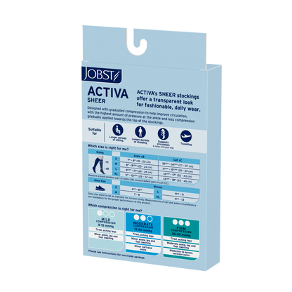 JOBST® ACTIVA Sheer Waist High 20-30 mmHg Compression Stockings Closed Toe