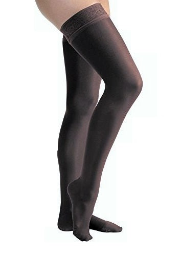 JOBST® UltraSheer Women's Thigh High 15-20 mmHg w/ Lace Silicone Top Band Compression Stockings Closed Toe