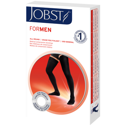 JOBST® forMen Thigh High 15-20 mmHg w/ Micro Dotted Band Compression Socks Closed Toe