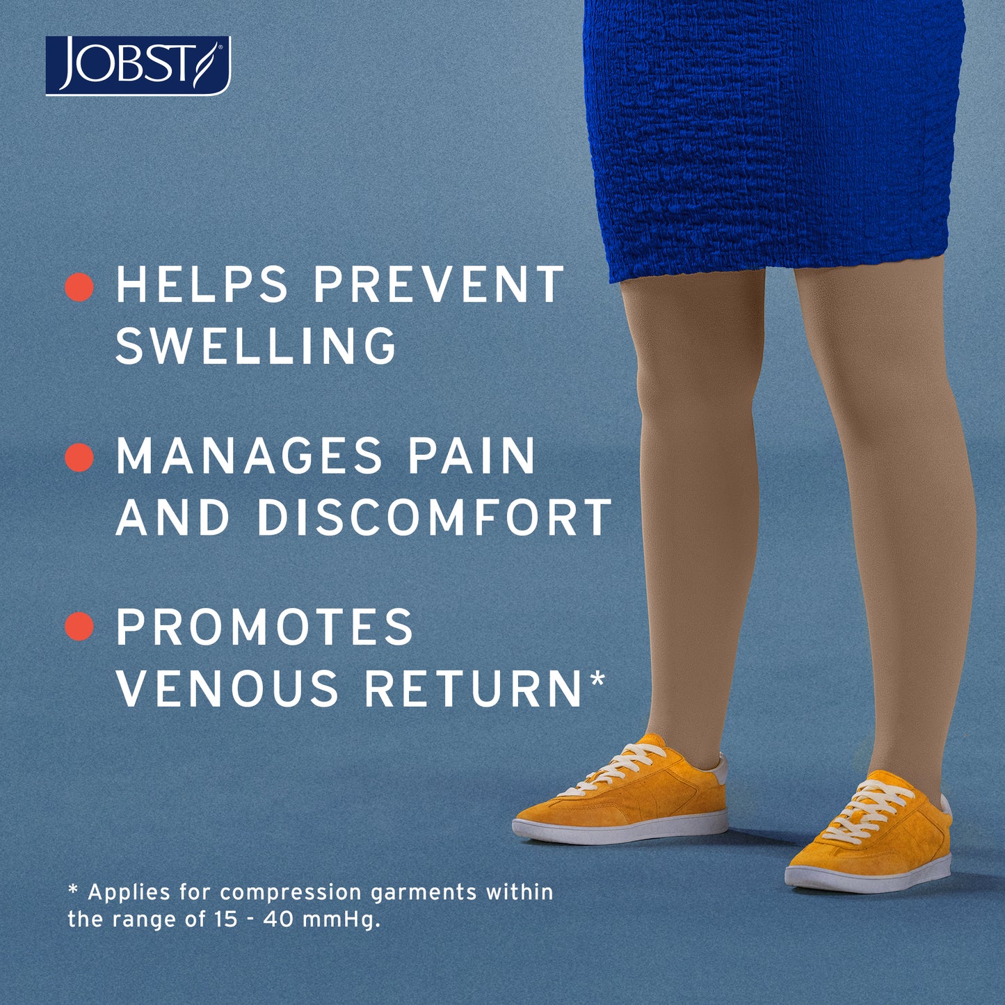 JOBST® Relief Knee High 30-40 mmHg w/ Silicone Dot Top Band Compression Stockings Open Toe