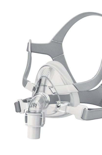 Inogen Aurora F1 full face CPAP mask with headgear, side angle