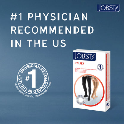 JOBST® Relief Knee High 30-40 mmHg Compression Stockings Open Toe