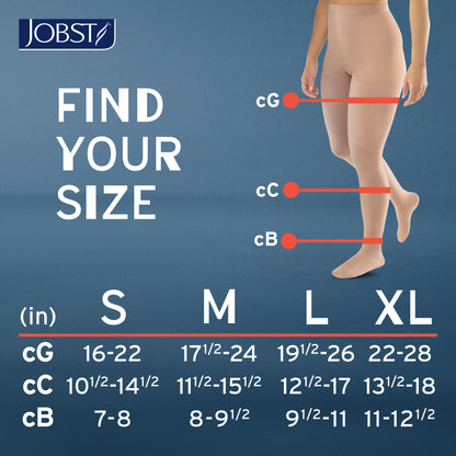 JOBST® ACTIVA Opaque Waist High 20-30 mmHg Compression Socks Closed Toe