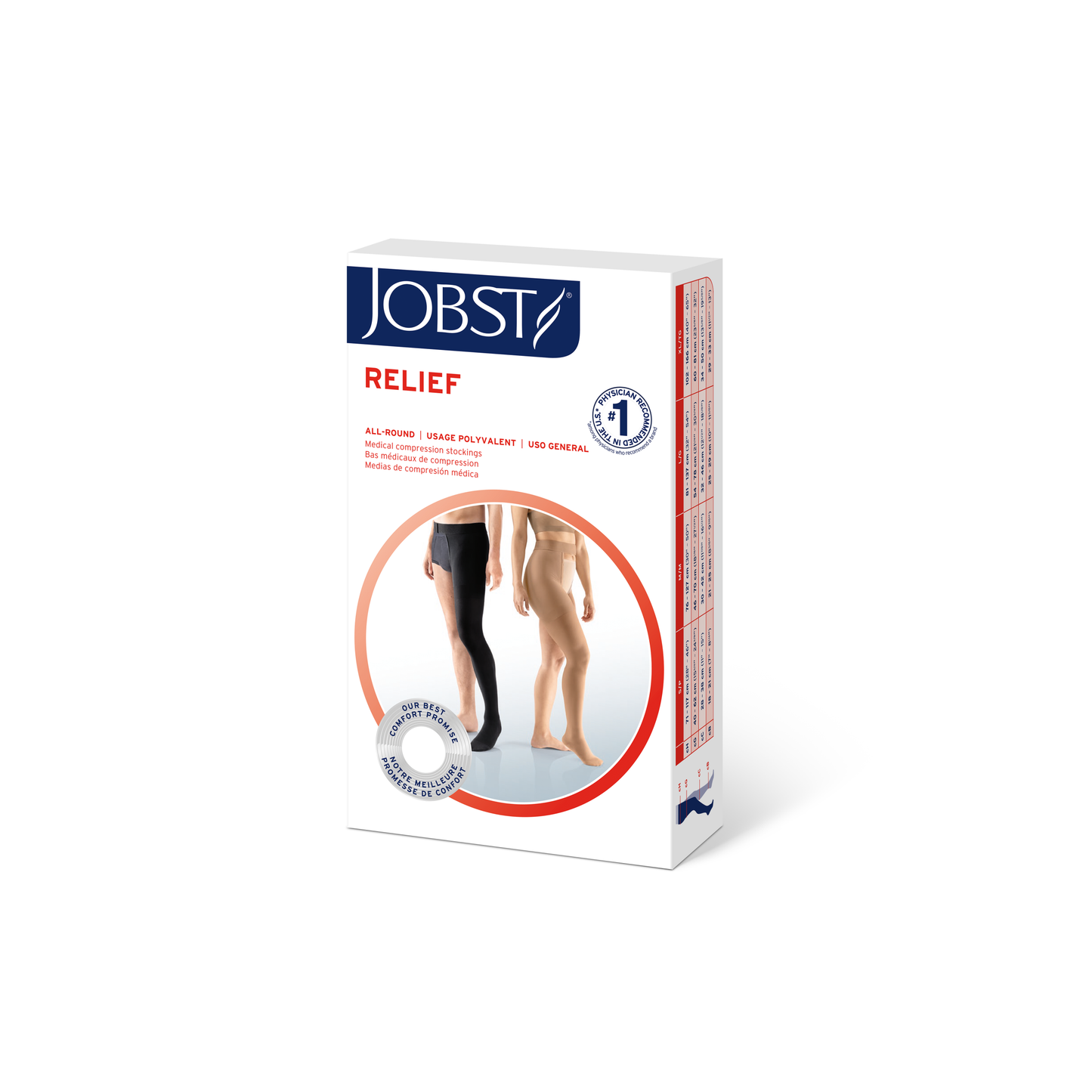 JOBST® Relief Single Left Leg Chap 30-40 mmHg Open Toe Compression Stocking