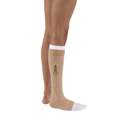 JOBST® UlcerCARE 2-Part Compression System w/ Zipper 30-40 mmHg Knee High Open Toe Beige