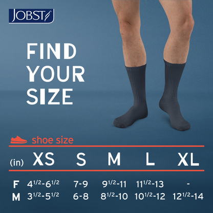 JOBST® SensiFoot™ Diabetic Crew 8-15 mmHg Compression Socks Closed Toe